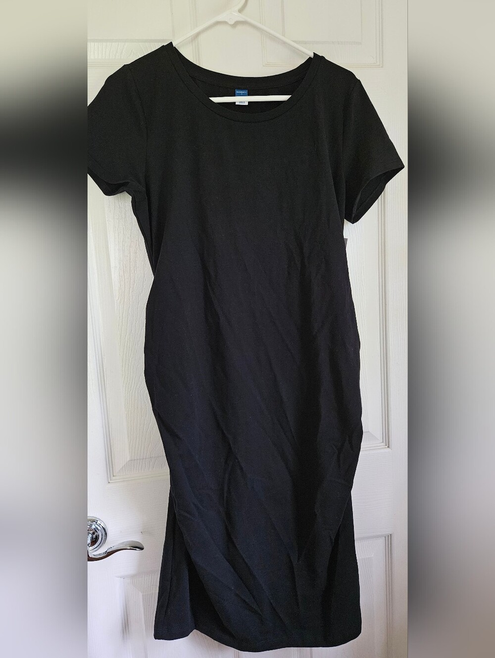 Old Navy Black Short Sleeve Midi Dress